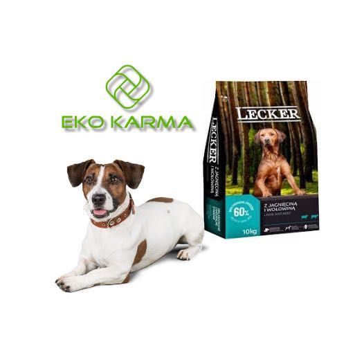 Karma dla psa premium " Lecker " z wołowiną i jagnięciną - 10kg