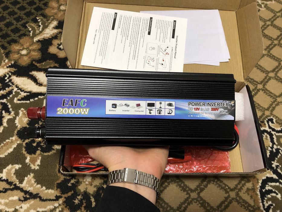 2000w Якісний інвертор 12В на 220В. Під’єднання до акумулятора та авто