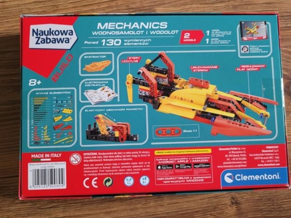 Nowy zestaw laboratorium mechaniki Clementoni samolot 50060