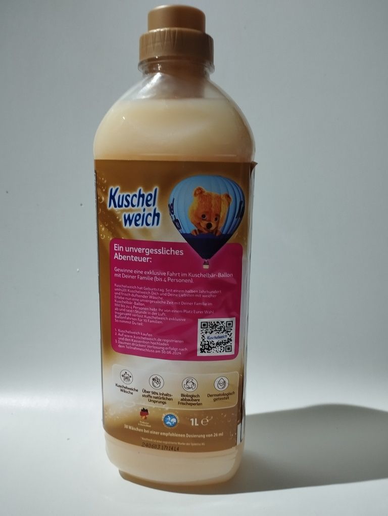 Płyn do płukania tkanin kuchel weich 1 L 38 prań