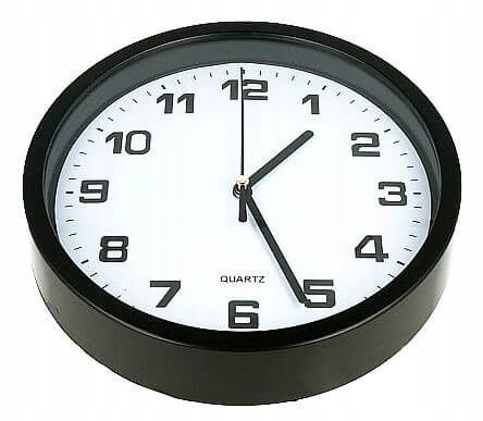 Zegar ścienny czytelny sekundnik stylowy na ścianę czarny