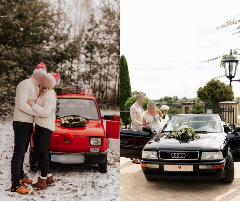 Maluch Fiat 126p Audi 80 Cabrio kabriolet – do sesji i teledysków