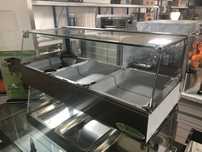 Vitrine aquecida de 3 couvetes