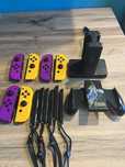 Zestaw 3 pary joy con nintendo switch oryginalne + grip + ładowarka