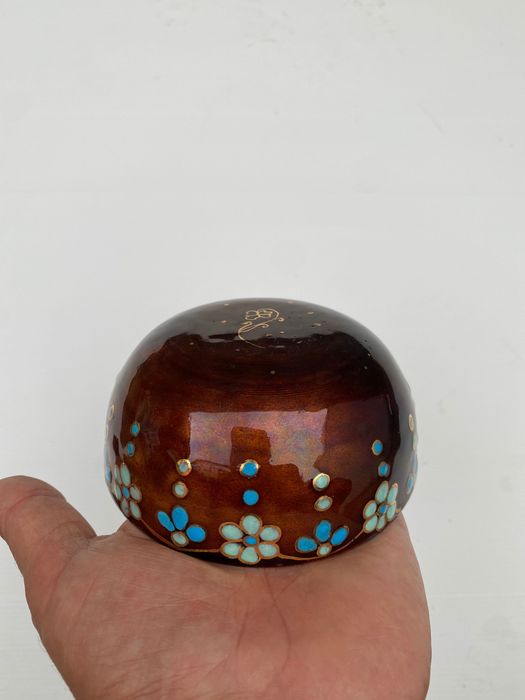 Taça Prata esmaltada Antiga Rússia Centenária 11,5  cm