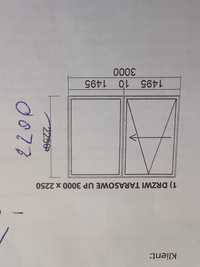 Drzwi tarasowe UP 300x220 cm Drutex 50% ceny