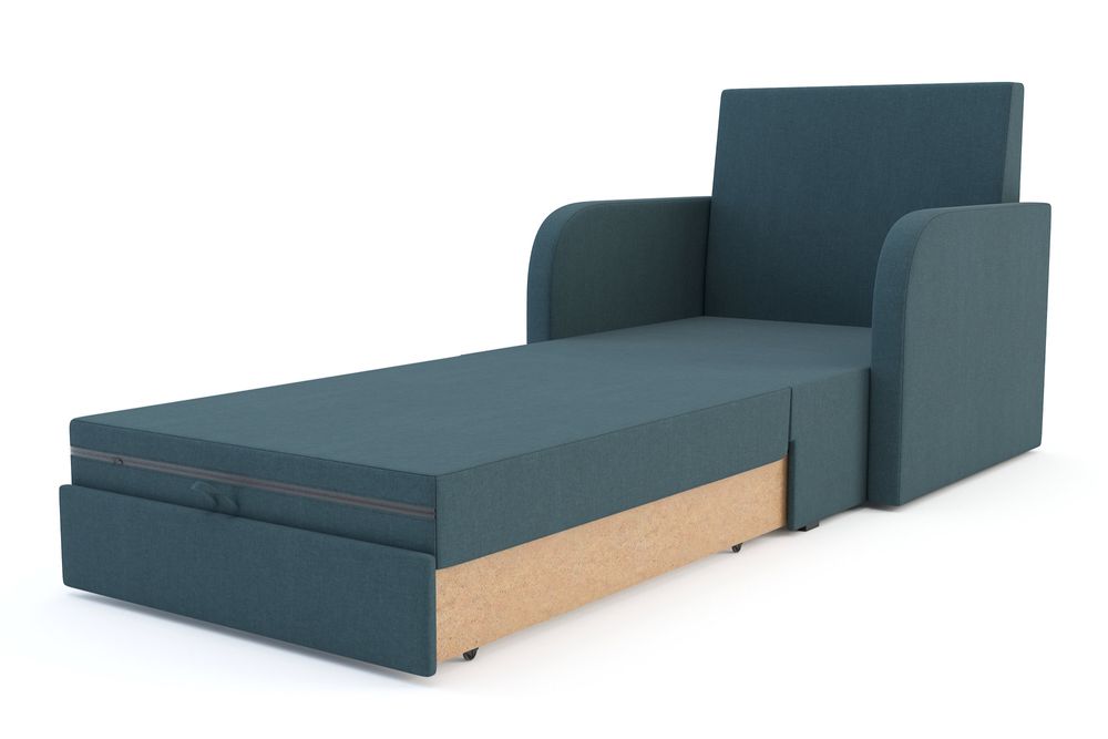 Sofa jednoosobowa rozkładana zielononiebieska FLOP agata meble