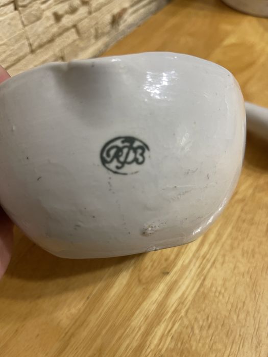 Керамическая ступка с пестиком, выпаривательная чаша