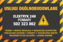 Elektryk 24h Pomiary montaż naprawa  dokumenty