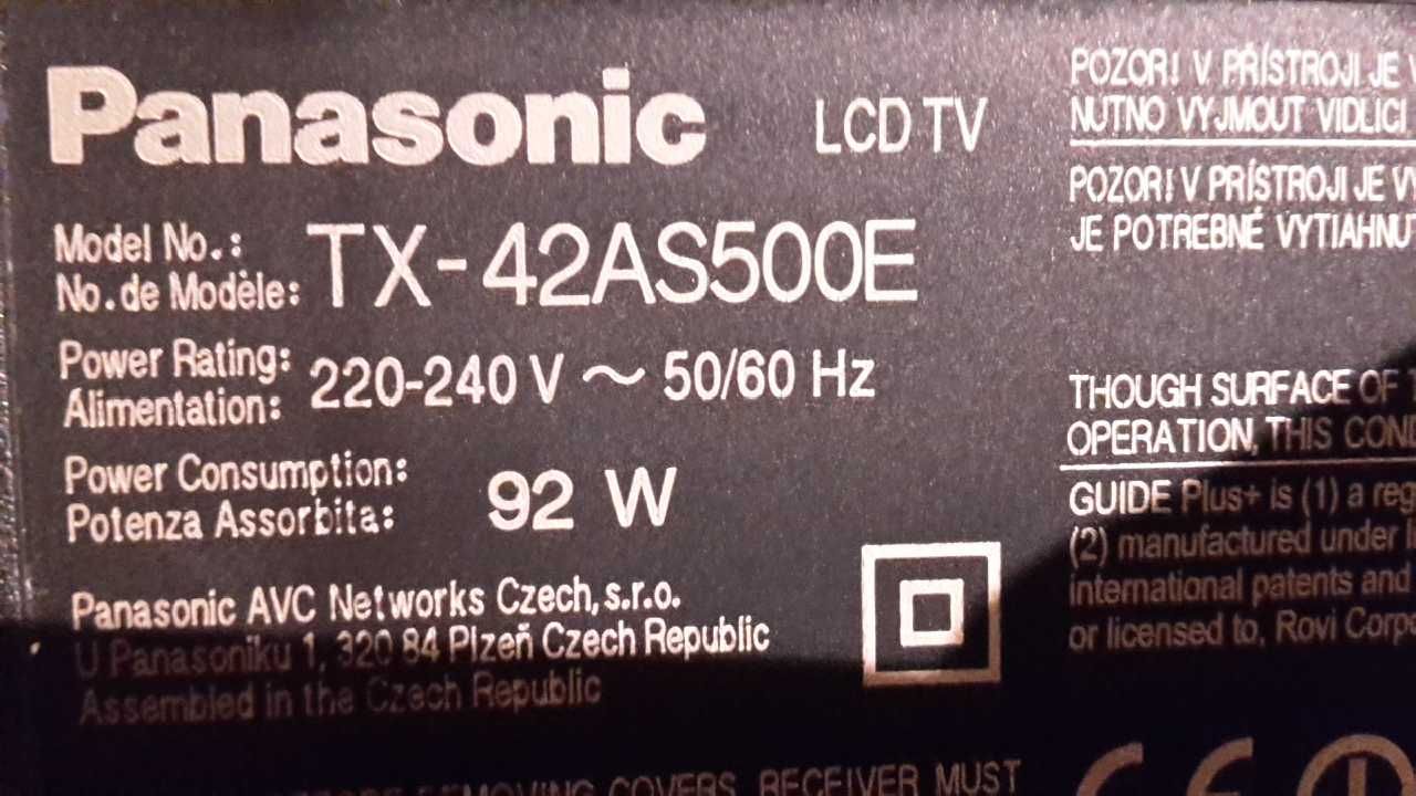 TV Panasonic LCD 42 TX-42AS500S