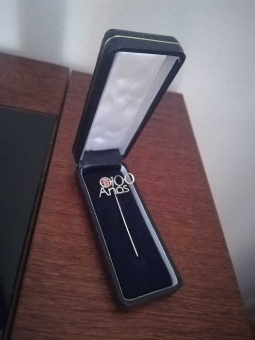 Alfinete Centenário ACP - Prata de Lei 925% - Novo