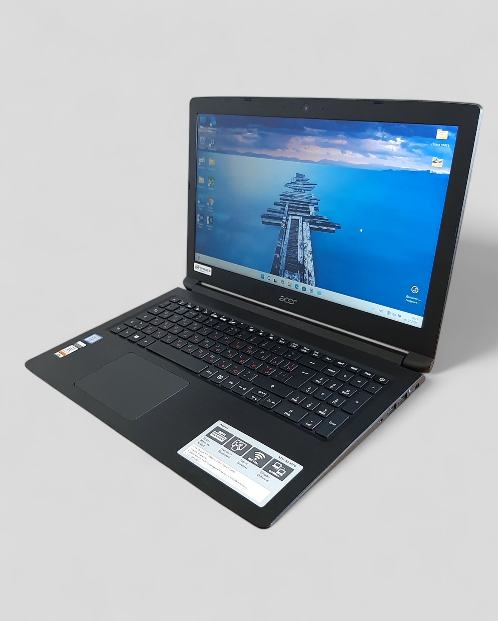 Ноутбук Acer Aspire A315 i3-7020U 8GB DDR4 SSD+HDD 1000GB 15.6"