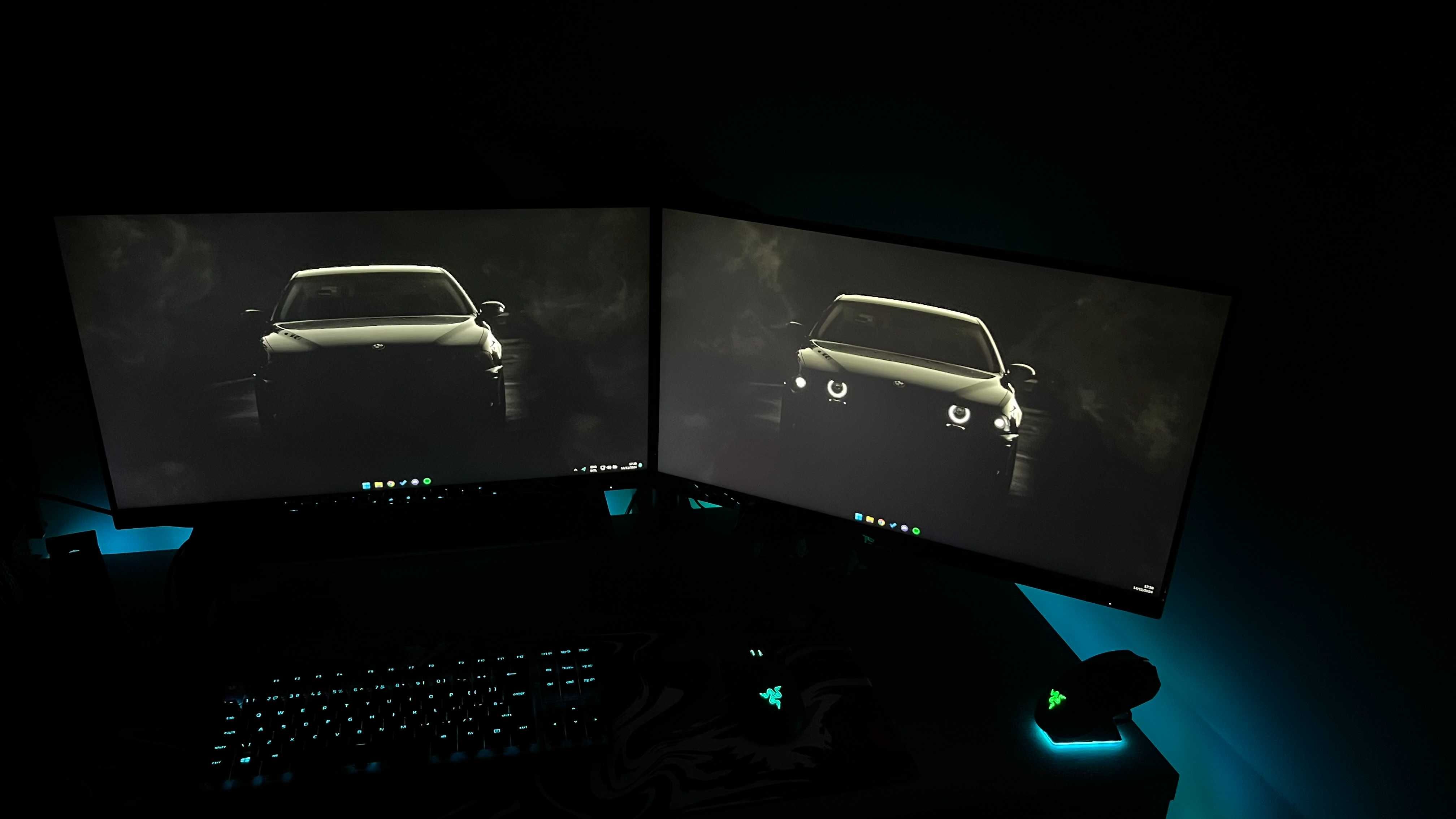 2 monitores + suporte braço duplo