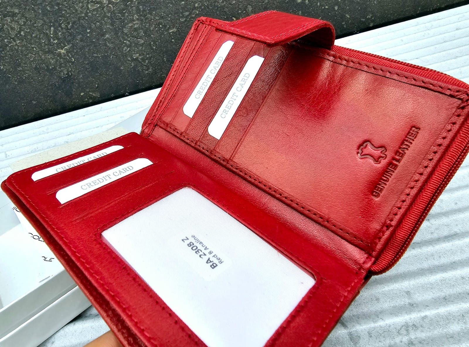 Damski portfel marki Nicole nowy modny Czerwony