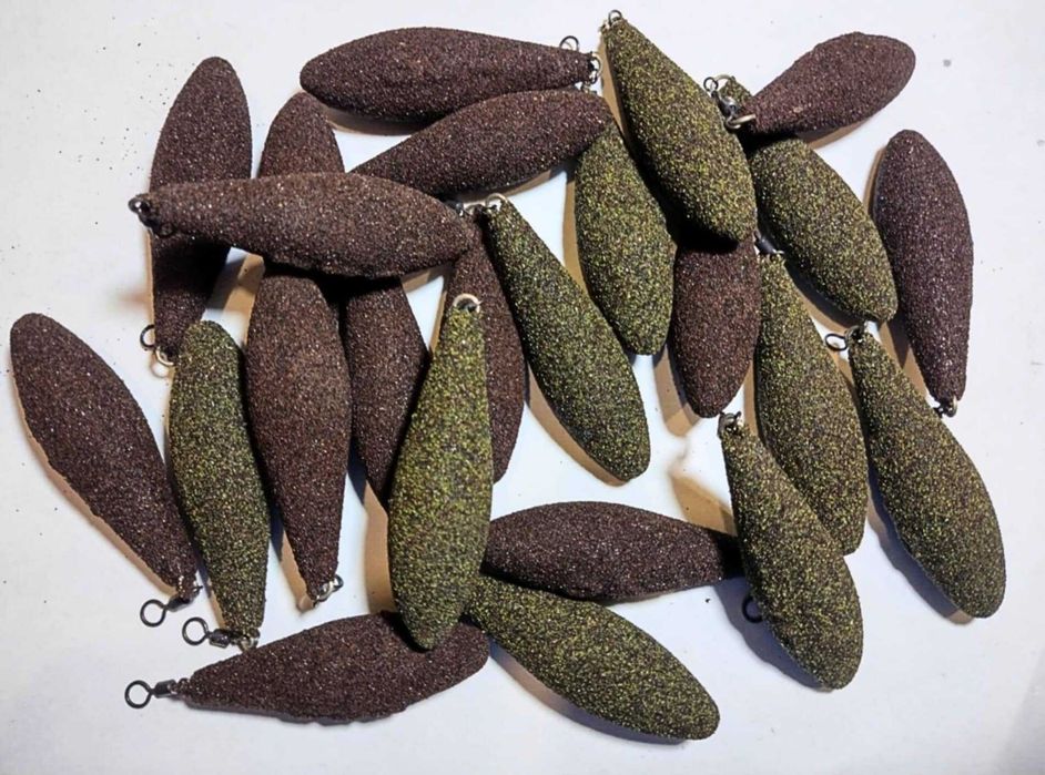 Ciężarki wędkarskie rzutowe karpiowe distance 120gram x 10szt zielone