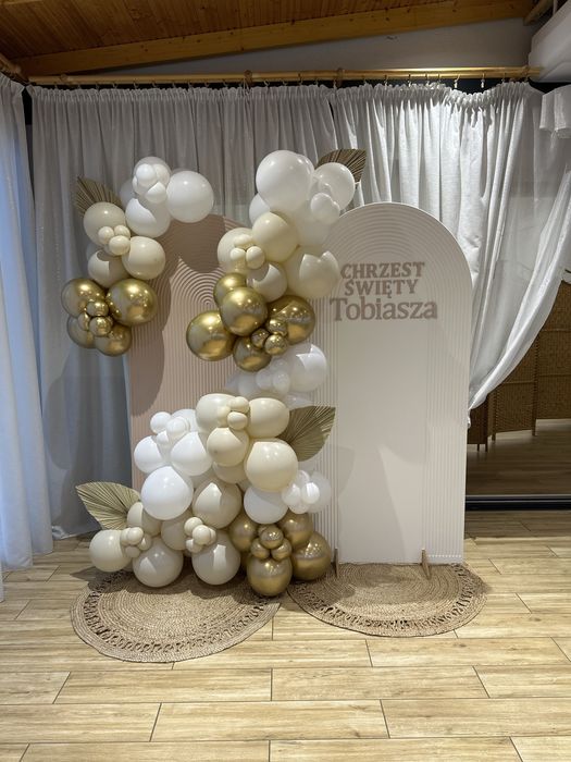 Balonowa girlanda / balony / dekoracja / chrzest / roczek / urodziny
