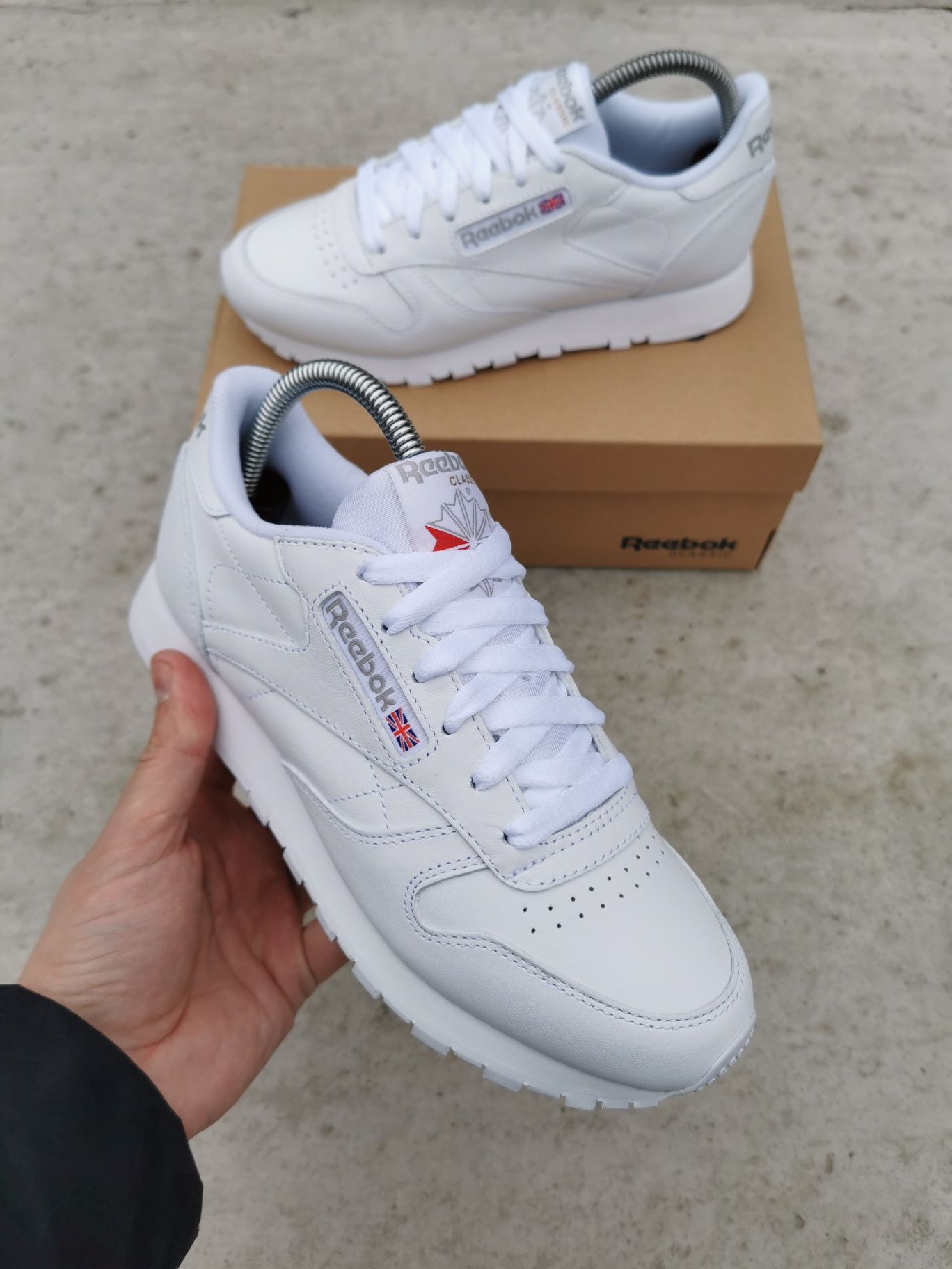 Кроссовки Reebok Classic Leather W 2232 Оригинал белые кожаные