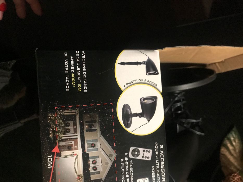 Projetor luminoso exterior multicolor natal