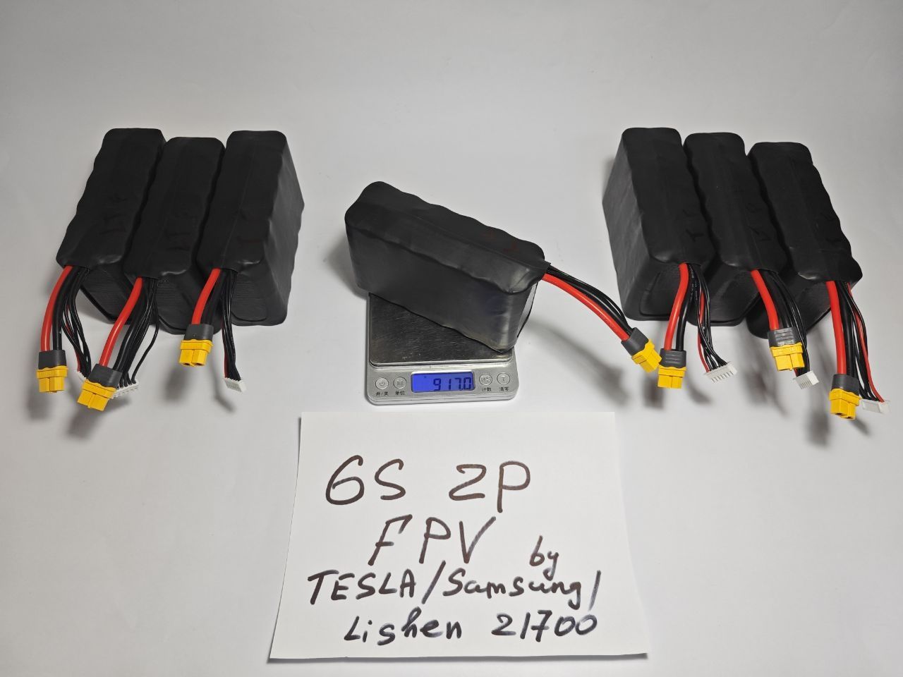 Аккумулятор 6S 2P 22,2V 9,5Ah из элементов Tesla 21700 Lishen/Samsung