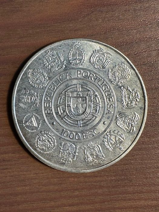 Moeda em Prata de 1.000 escudos "Encontro de Dois Mundos"
