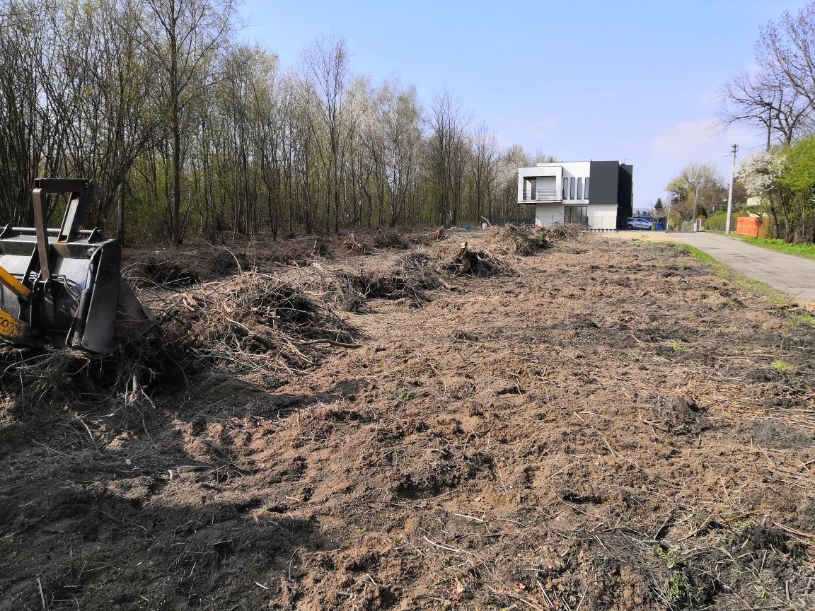 Czyszczenie karczowanie działek usługi minikoparką wycinka drzew