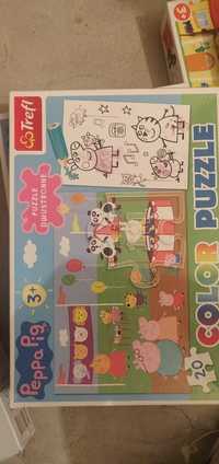 Puzzle dwustronne świnka Peppa 3+ 20 elementów