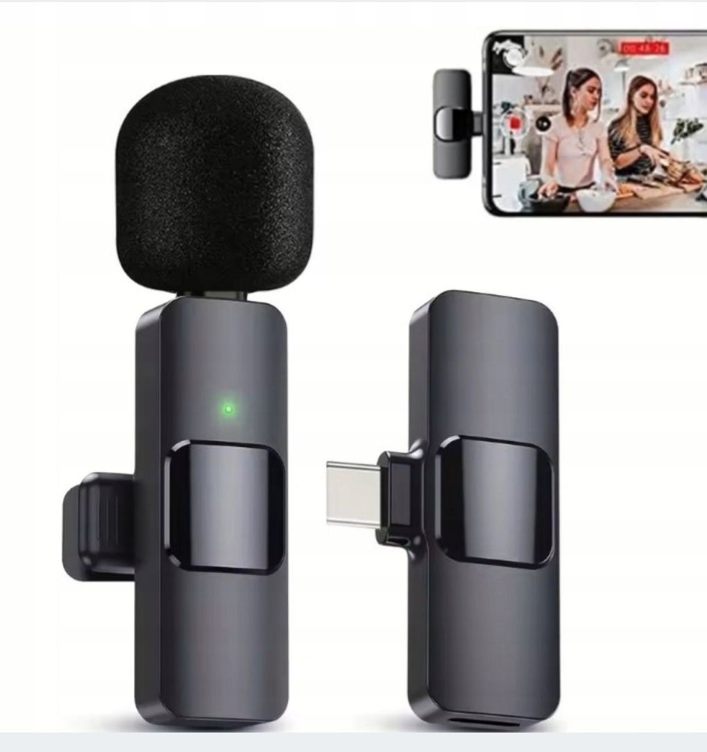 Mikrofon krawatowy bezprzewodowy IPHONE BLUETOOTH USB C  do telefonu