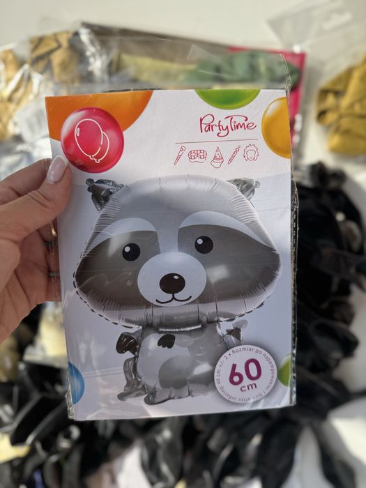 Zestaw balonow lateksowych i foliowych czarne złote 30stka