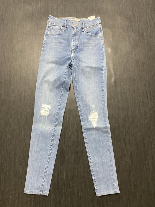Jean Levi’s Mulher Mile High Super Skinny Azul Claro W26 L30