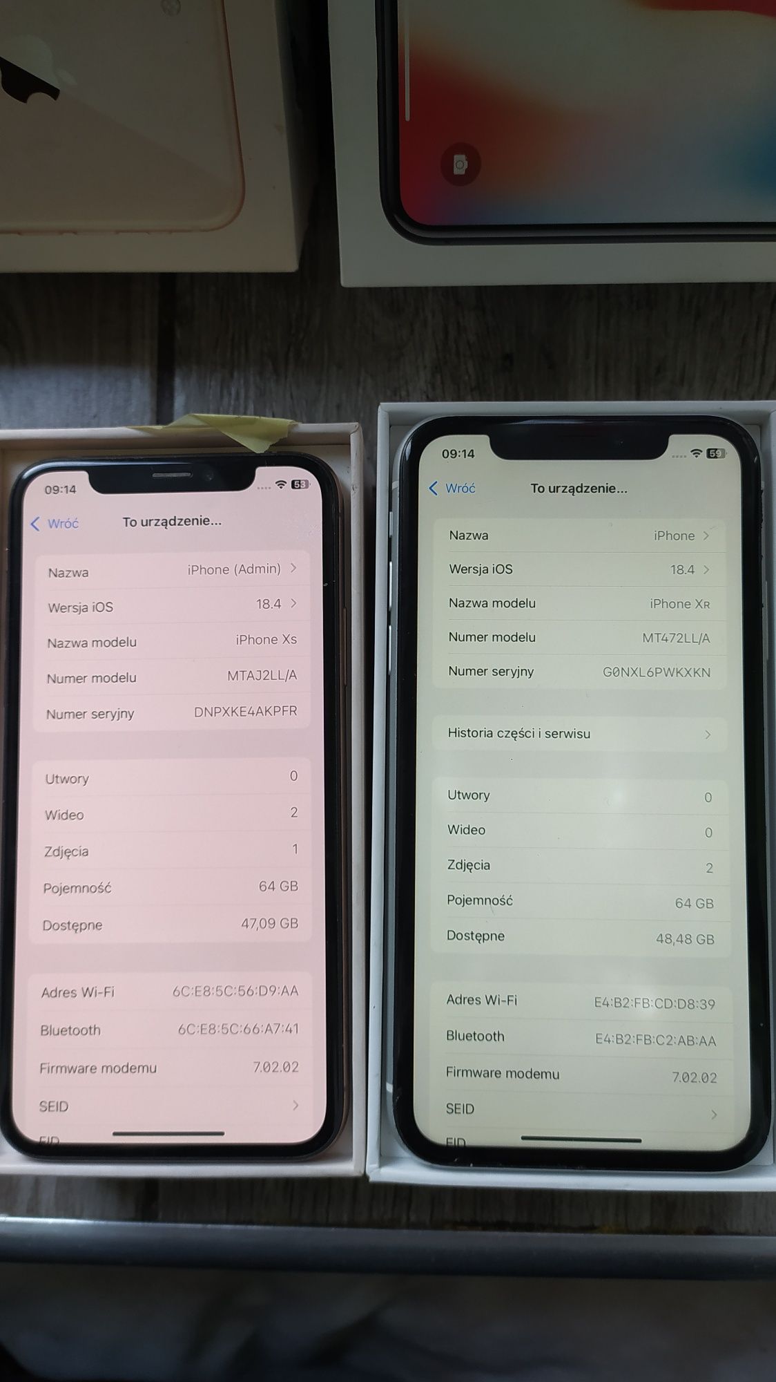Iphone xr/x, 64 gb sprawne