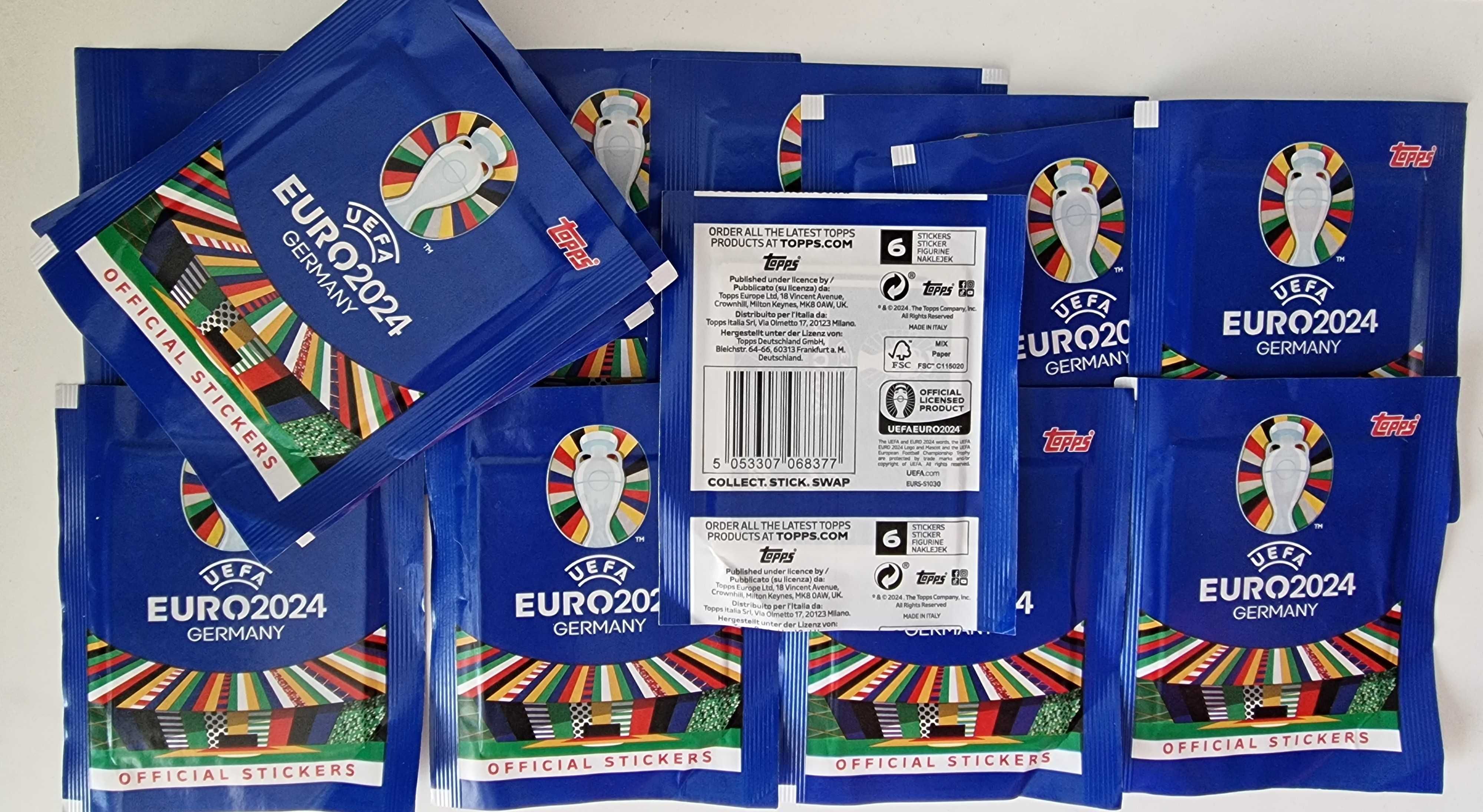 Euro 2024 Match Attax Topps Box 50 Saszetek  300 szt  Naklejki