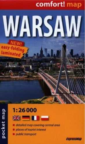 Comfort! map Warsaw 1:26 000 mapa kieszonkowa - praca zbiorowa