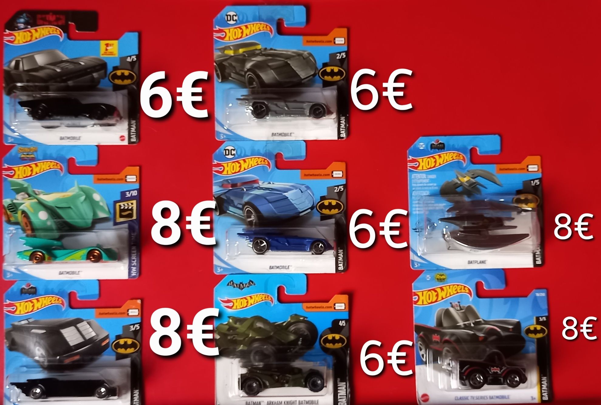 Miniaturas hot wheels do batman