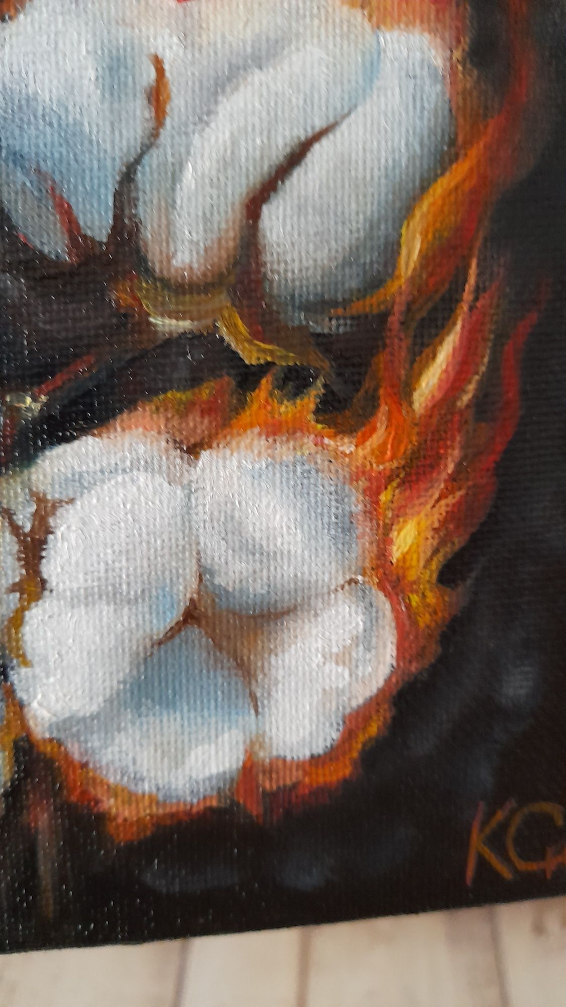 Картина "Бавовна горить" палає сувенір подарунок