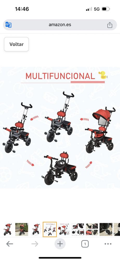 Triciclo Infantil Evolutivo