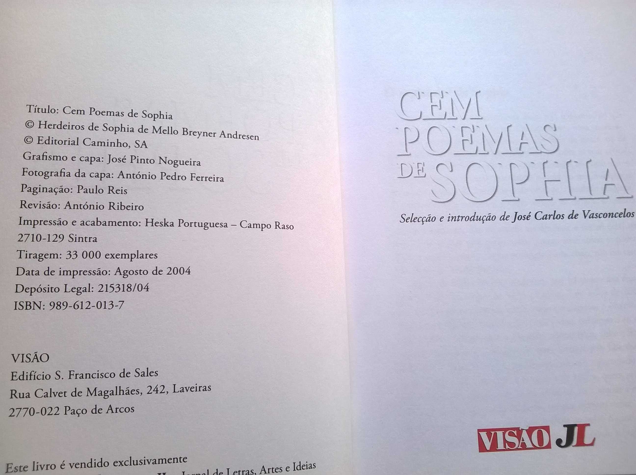 Cem Poemas de Sophia - Sophia de Mello Breyner Andresen