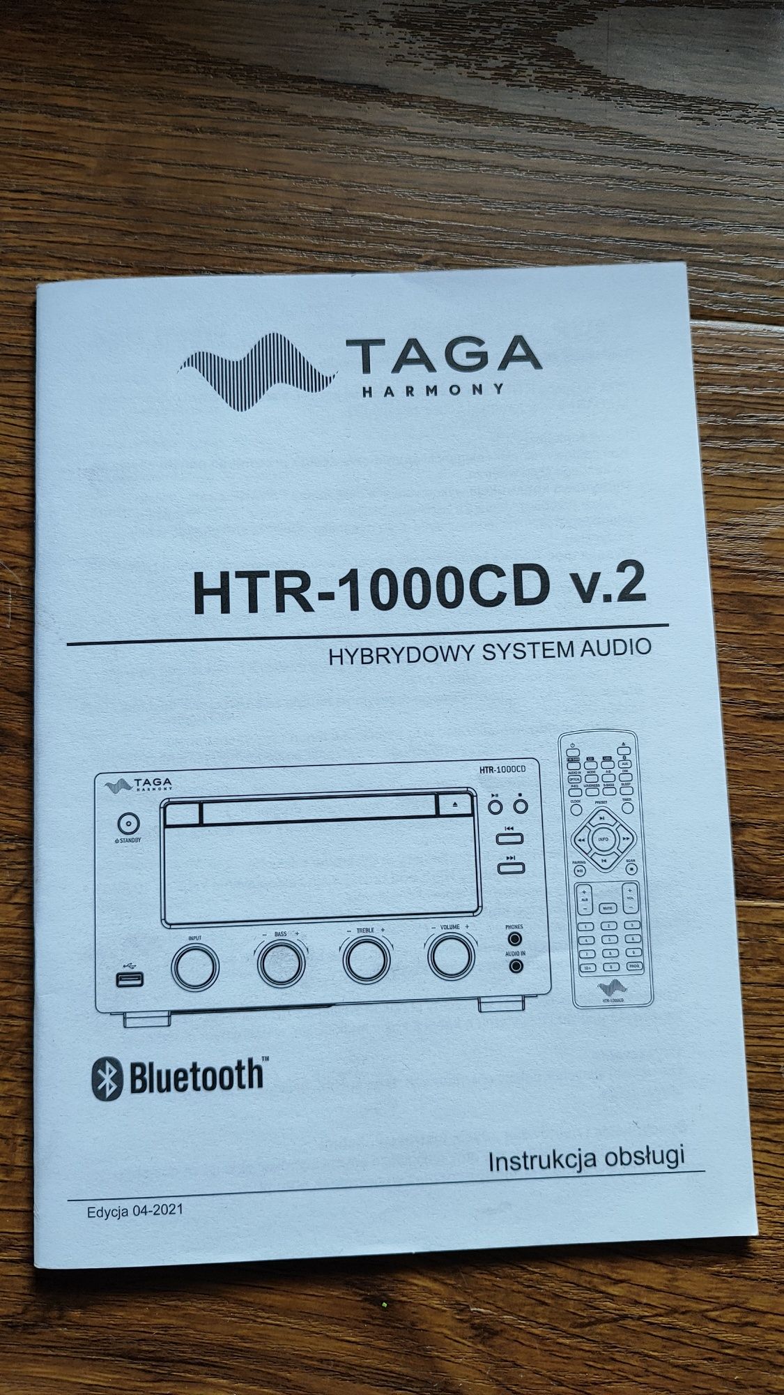 Taga Harmony HTR-1000CD v 2 hybrid stereo wzmacniacz amplituner