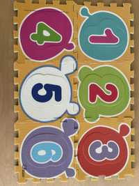Tapete puzzle com numeração 1-6 + tapete puzzle Disney