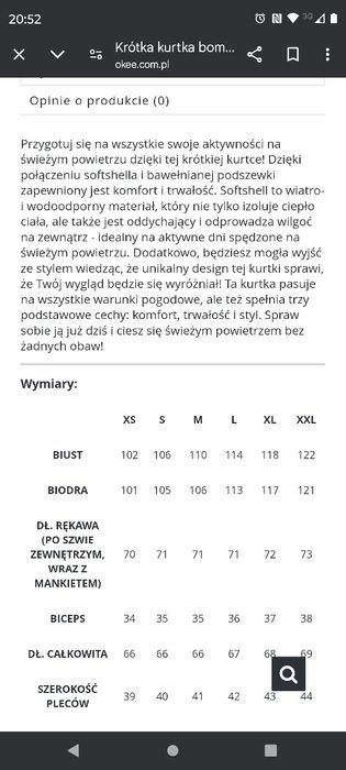 Kurtka bomberka OKEE XXL Softshell wzór Wino i kwiaty NOWA