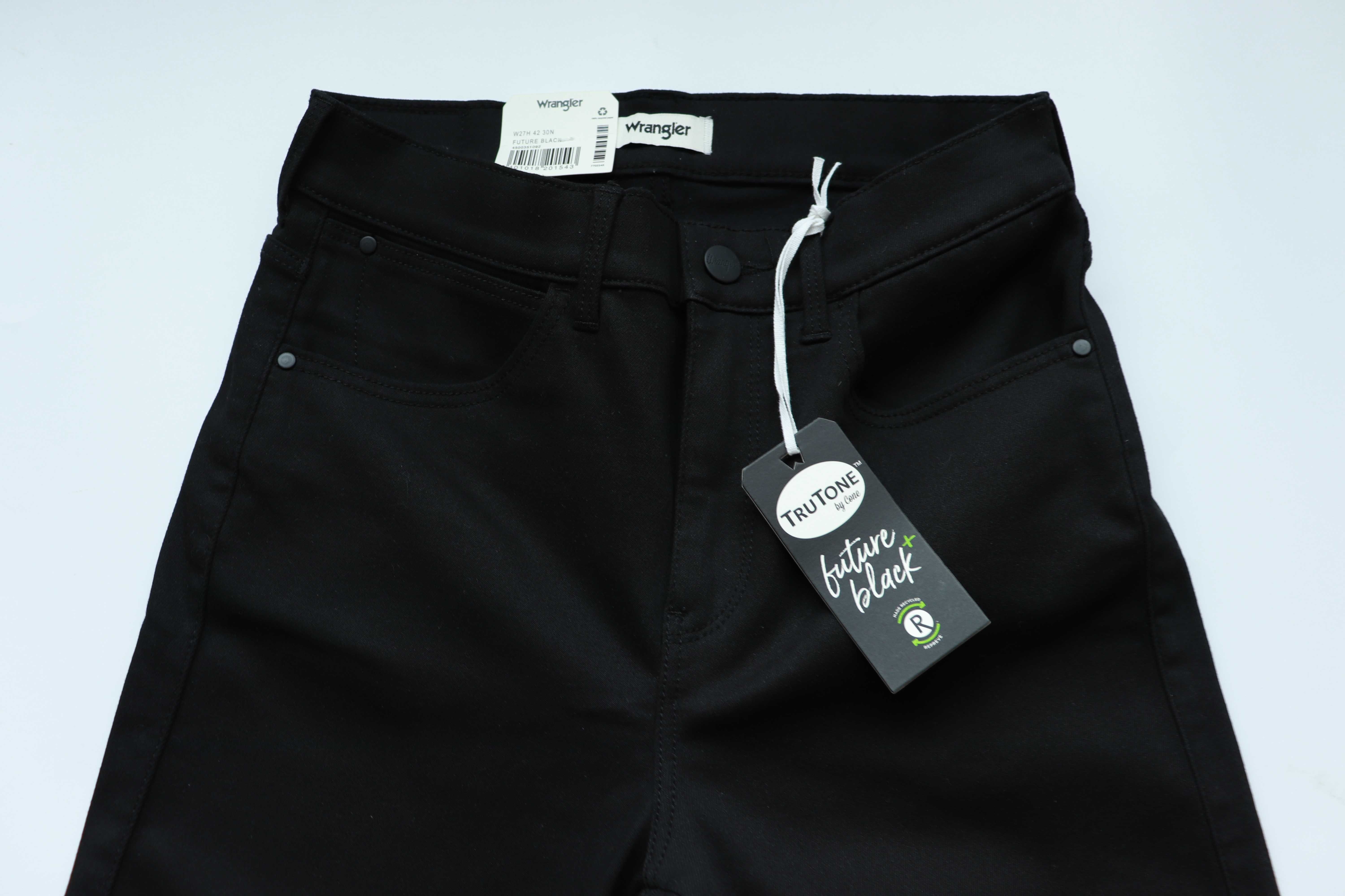 WRANGLER HIGH SKINNY 630 W28 L30 damskie spodnie jeansy nowe czarne