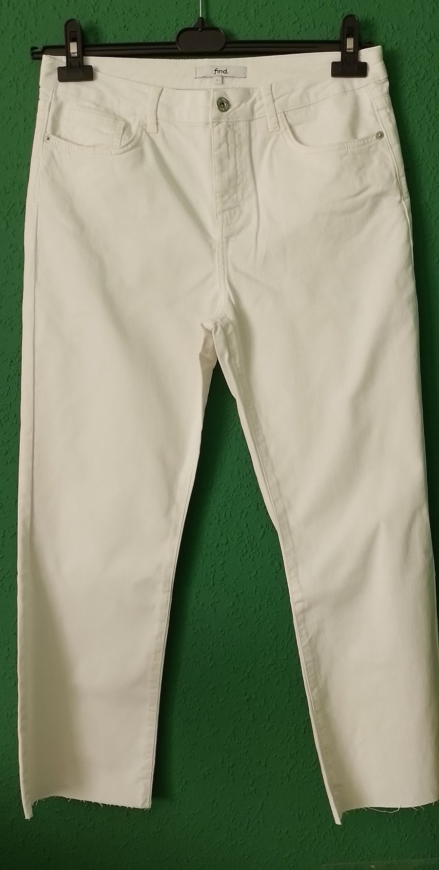 Nowe białe spodnie jeansy damskie szerokie nogawki rozm.L/XL