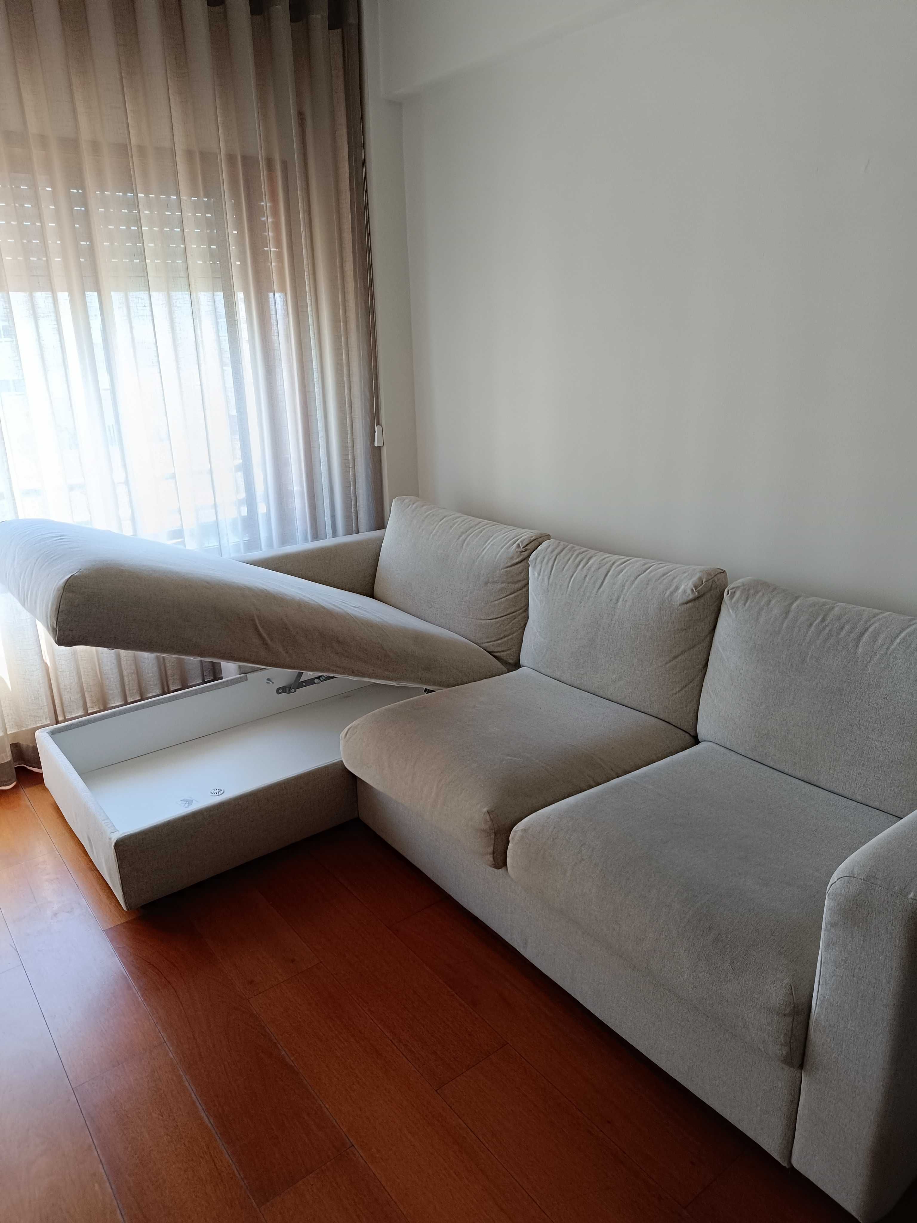 Sofá Chaise lounge cinza