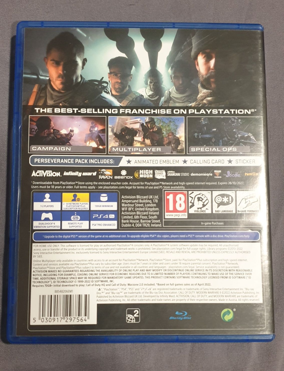 Cod Modern Warfare II PS4