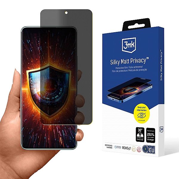 Folia prywatyzująca 3mk Silky Matt Privacy na Xiaomi Redmi Note 14 Pro