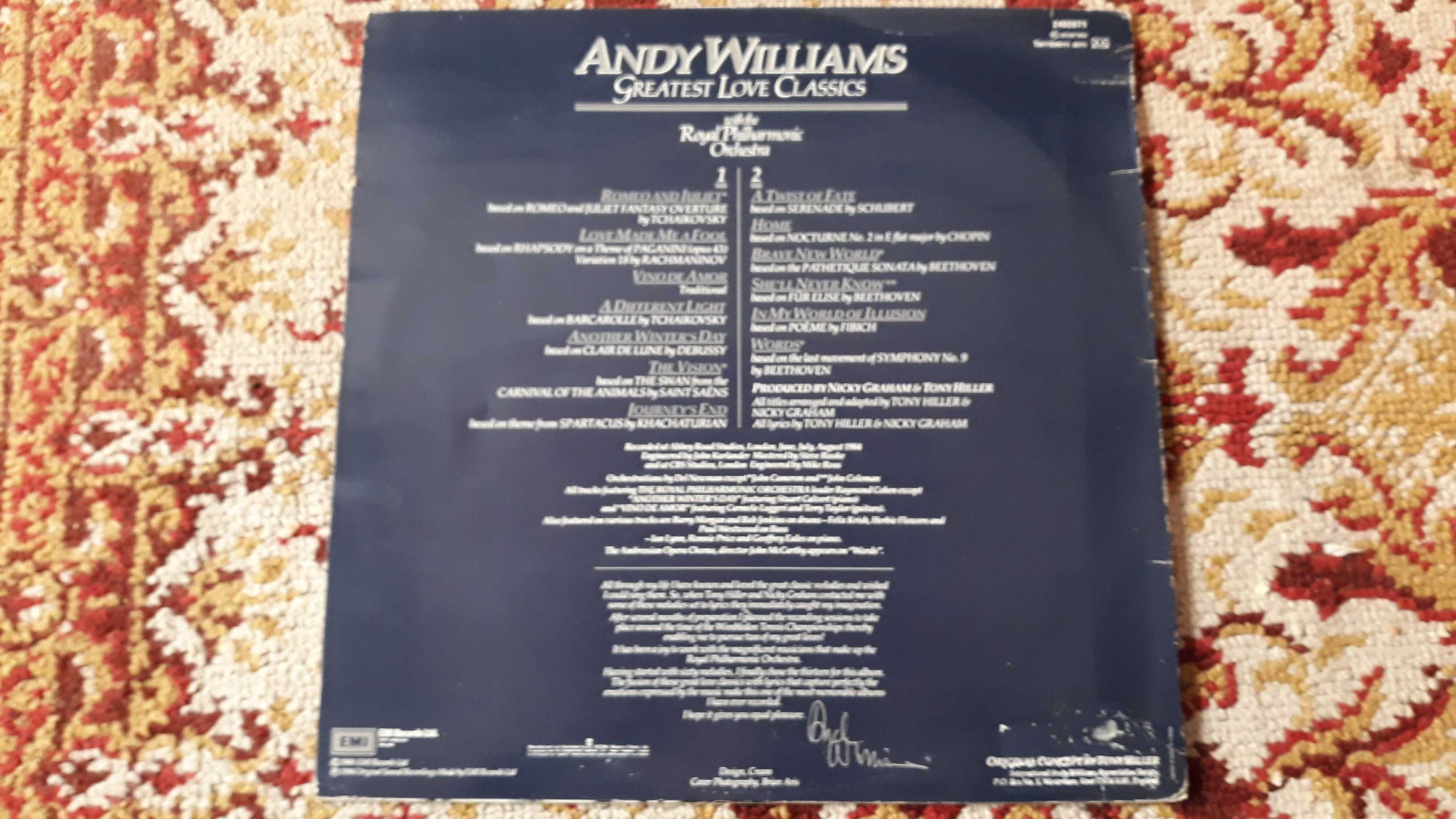Andy Williams - Greatest Love Classics - LP vinil - portes incluídos