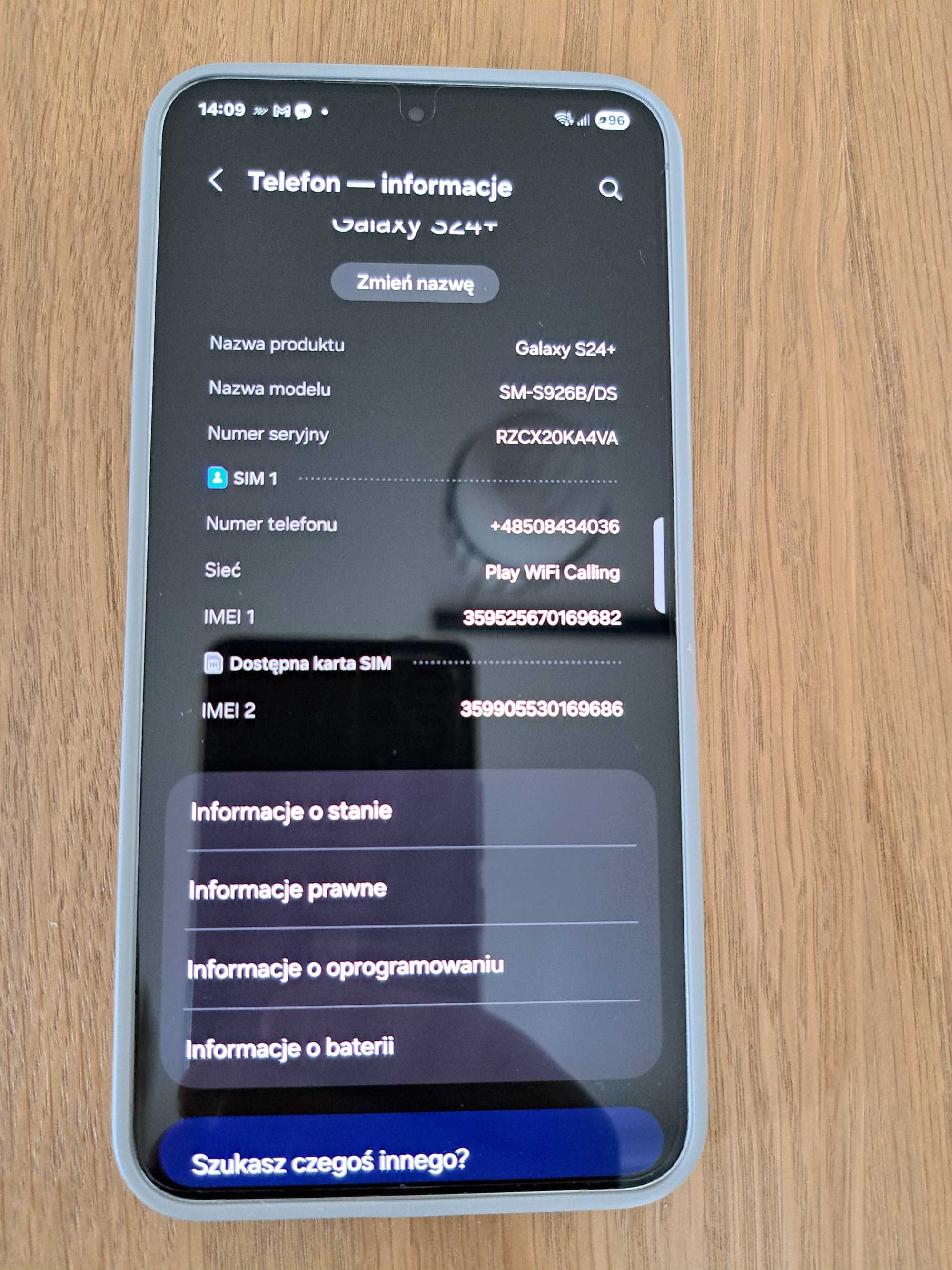 Samsung Galaxy S24 Plus 12GB RAM/512GB kupiony w Samsung Poland - IGŁA