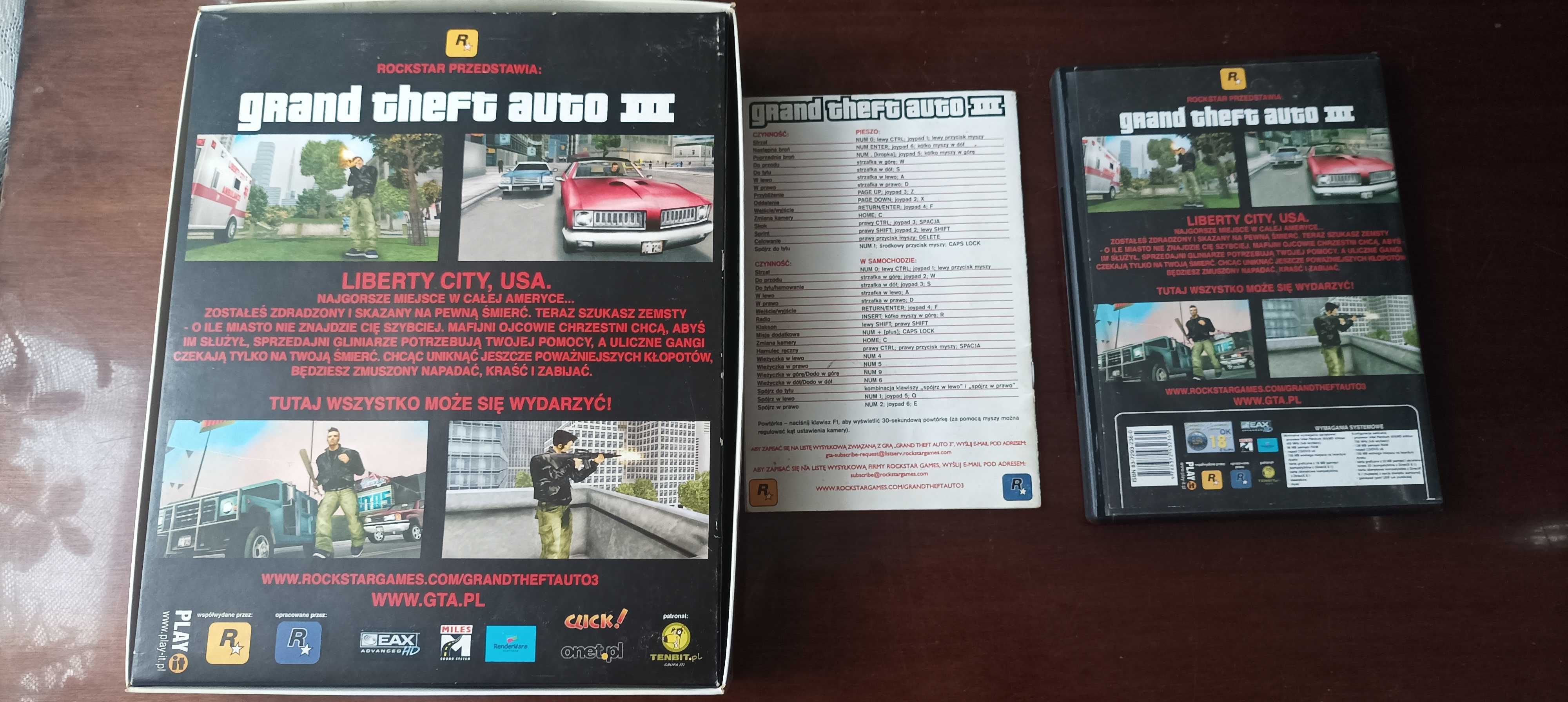 GTA III Grand Theft Auto III 3 PL Big Box - Premierowy