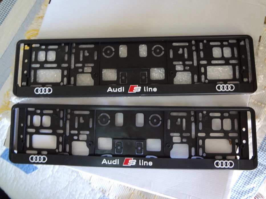 Suportes matricula para Audi s-line e quattro, Mercedes, BMW e MINI co