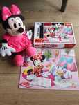 Myszka Minnie Mini Disnay puzzle 3+ maskotka misiak