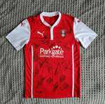 Rotherham United 2014/2015 Puma Koszulka Piłkarska Domowa Autografy S